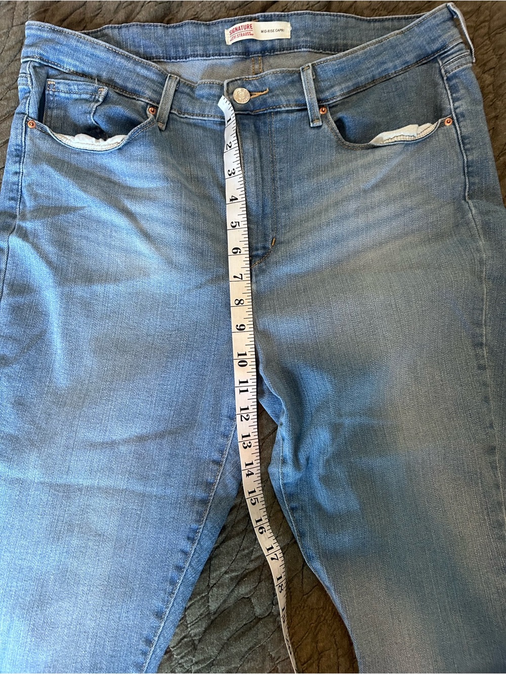 Mid Rise Capri Jeans Levi Strauss Signature - Size 16 - Picture 7 of 7